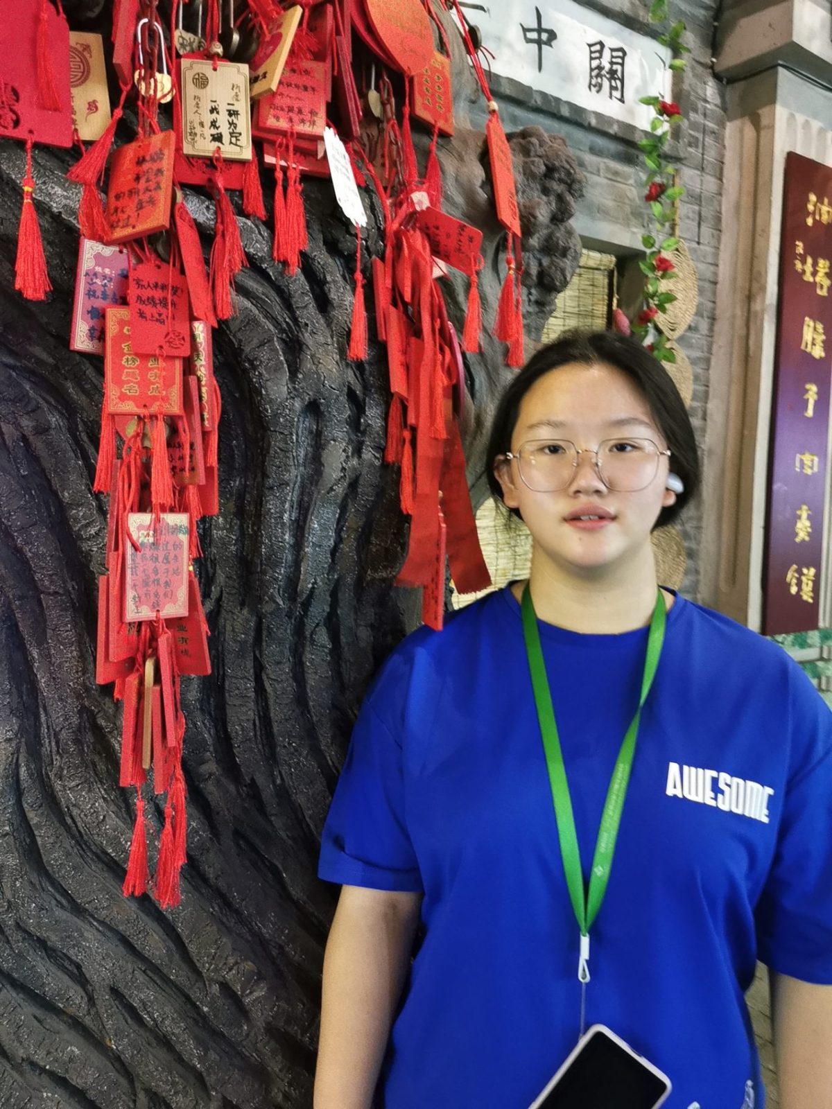 At the wish wall